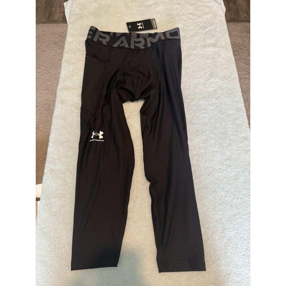 Under Armour HeatGear Compression 3/4 Leggings Men’s Medium Black New with Tags